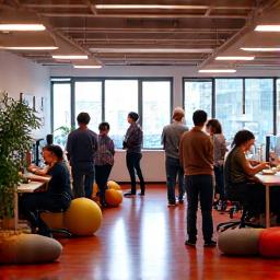 活気のあるITスタートアップのオフィス